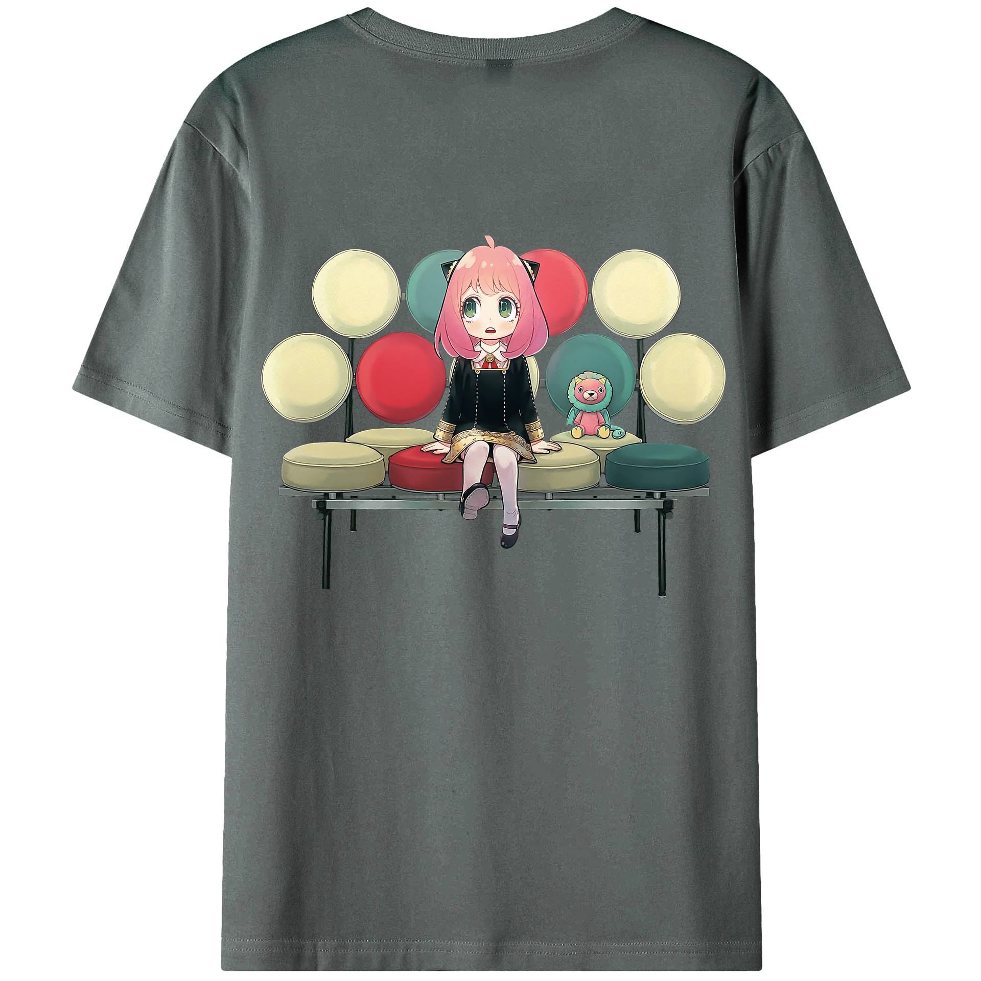 （画像用） SPY×FAMILY间谍家家酒 綿100％ メンズ半袖Tシャツ（バックプリント） 通気性